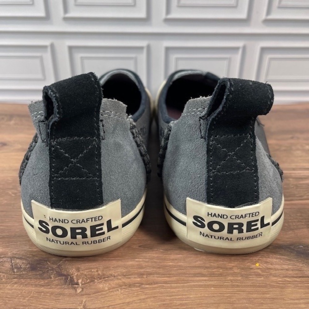 Sorel Sentry Womens Slip On Canvas Rubber Toe Canvas Gray Duck Shoes Flats 6.5 - Picture 5 of 9
